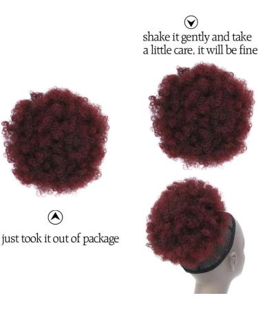 Hair Chignon Synthetic Afro Puffs with Drawstring Hair Pieces Ponytail Hair Bun Updo Hair Extensions Bun For Women Short Curly Bun Messy Bun Hair Piece (Color : Q9 1B-27) - Buy Online on GoSupps.com