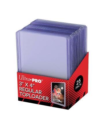Ultra Pro 25 3 X 4 Top Loader Card Holder for Baseball, Football, Basketball, Hockey, Golf, Single Sports Cards Top Loads - Sportcards Card Collecting Supplies (2 Pack) (1 Pack)