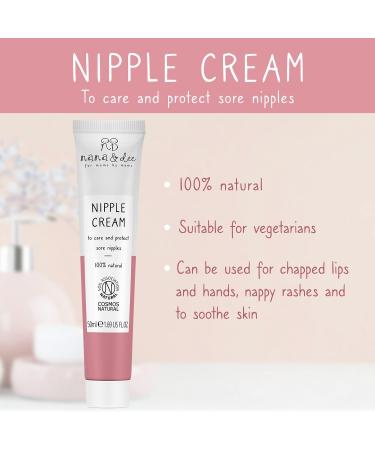 Nana & Dee Organic Nipple Cream - Natural Moisturising Balm for Nursing Moms & Babies - Relief for Breastfeeding Care, New Mothers - Dry Skin Ointment - Buy Online on GoSupps.com