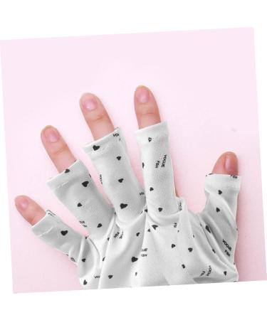 minkissy 6 Pairs Nail Gloves Uv Lamp Glove for Gel Nails Uv Protection Gloves for Manicures Gel Nail Protector Nail Art Protective Gloves Anti- Miss Polyester - Buy Online on GoSupps.com