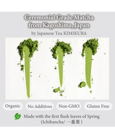 Premium ORGANIC CEREMONIAL Grade Matcha from Kagoshima JAPAN | Japanese Tea KIMIKURA | Matcha KIMIKURA (30g tin) - Buy Online on GoSupps.com