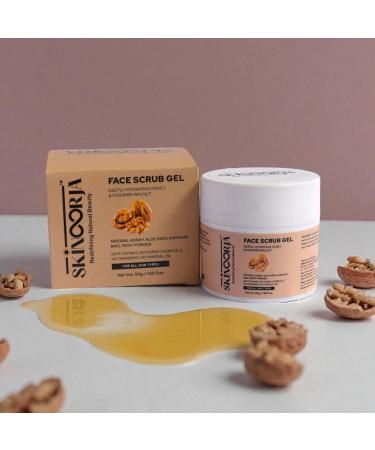 BEMT Face Scrub Gel with Honey & Kashmiri Walnut | Gentle Exfoliating & Nourishing Formula with Aloe Vera Karchur & Bael Root | No Parabens No Mineral Oil | Suitable for All Skin Types | 50g - Buy Online on GoSupps.com