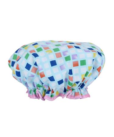 Double Waterproof Layer Shower Cap Set for Women - Blue & Pink Pack of 2 | Trendy EVA Bathing Hat - Buy Online on GoSupps.com