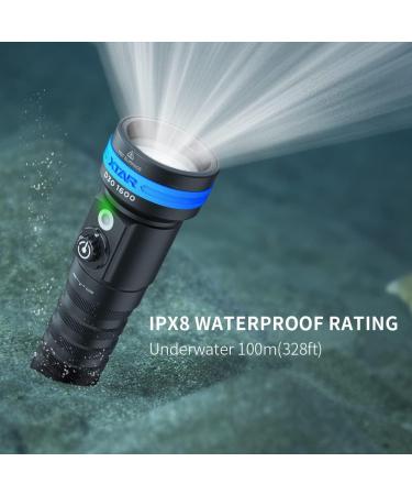 XTAR D30 1600 Lumens Scuba Diving Video Light | Multi-Color LED Underwater Flashlight - Buy Online on GoSupps.com