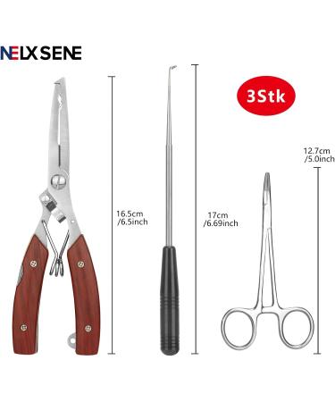 Nelxense Multifunctional Fishing Tongs - Portable Stainless Steel Fishing Pliers w/ Vagina & Lanyard Perfect for Pike Hook Soldering & Line Cutting - Buy Online on GoSupps.com