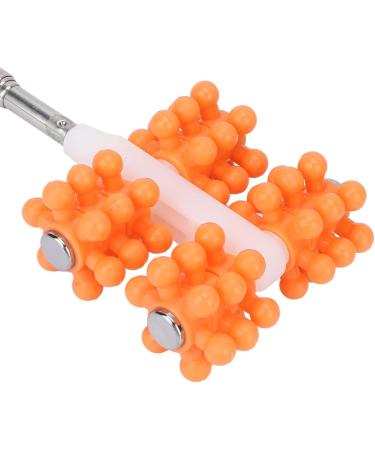 Telescopic Back Massager - Portable Extendable Massage Rolls & Scratch Massage for Men & Women - Orange - Buy Online on GoSupps.com