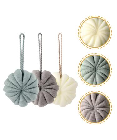 FOMIYES 3pcs Bath Ball Towel Set - Portable Body Cleaner Sponge & Loofah Pouf for Shower & Travel - Buy Online on GoSupps.com