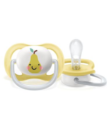 Philips Avent Ultra Air Pacifier 2 Pack | BPA-Free & Breathable for Babies 0-6 Months | Includes Sterilization Box - Apple/Pear (SCF080/17) - Buy Online on GoSupps.com