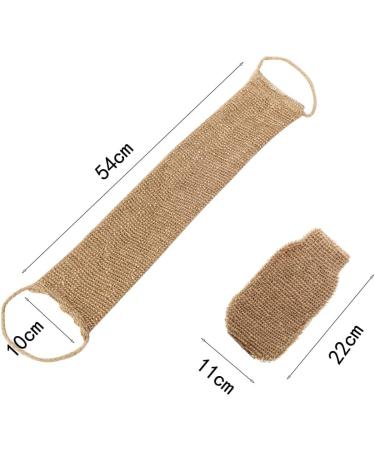 Sangle Lave Dos Eponge Exfoliante Dos Ceinture de Massage 2 Faces avec Gant Exfoliant Chanvre Naturelle pour Corps en Femme Et Homme pour Bain Douche - Buy Online on GoSupps.com