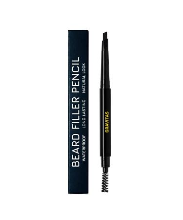 GRAVITAS Beard Filler Pencil - Waterproof, Double-Ended Angled Tip & Spoolie Brush, Cruelty-Free (Black) - Buy Online on GoSupps.com