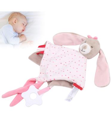 Baby Teether Towel Security Blanket for Boys Girls Cute Rabbit Soothing Sleeping Plush Toy Infant Lovey Gift for Infant Toddler Soft Comfortable