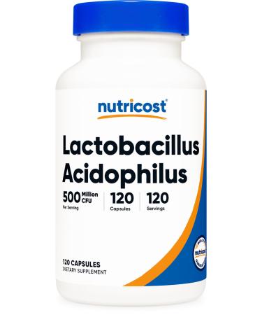 Nutricost Lactobacillus Acidophilus 500 Million CFU Per Serving (120 Capsules)