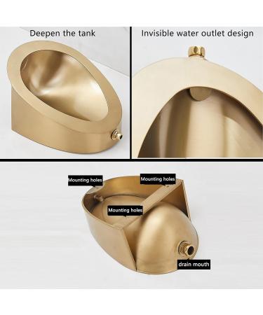 Commercial Washout High Efficiency Urinal Wall Mounted Smart Sensor Urinals Household Stainless Steel Men's Urinalsgold Color Suitable for Use in Homes Hotels Schools (B) - Buy Online on GoSupps.com