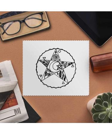 Azeeda Pentagram with Elements Microfiber Cleaning Cloths - 2 Pack for Glasses & Lenses | International Shipping Available - Buy Online on GoSupps.com