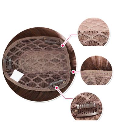 Women's Wig Attachment - Straight Hair with Bangs - 6.6cm 130g Light Brown || International Shipping Available - Buy Online on GoSupps.com