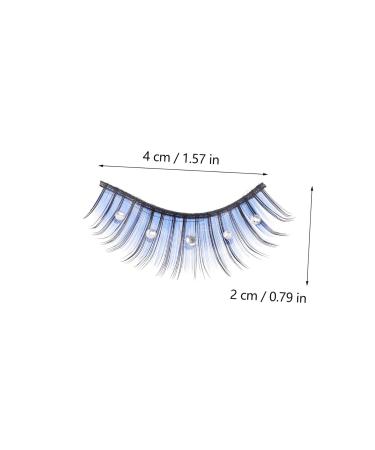 FRCOLOR 5 Pairs Handmade Eye Lashes - Soft Thick Reusable Black False Eyelashes with Color Fiber Rhinestones for Cosplay - 5D Artificial Eyelashes (Pack of 1 - Buy Online on GoSupps.com