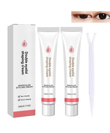 Double eyelid styling cream Double Eyelid Styling Cream Invisible Double Eyelid Shaping Cream Waterproof Weldfest Double-Fold Eyelid Cream Long Lasting Styling Cream (2 STK)