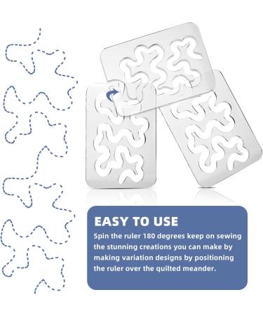 Acrylic Free Motion Quilting Template Ruler | Transparent 24x16x0.4 CM | Beginner-friendly Domestic Sewing Machine Quilting Tools - Buy Online on GoSupps.com