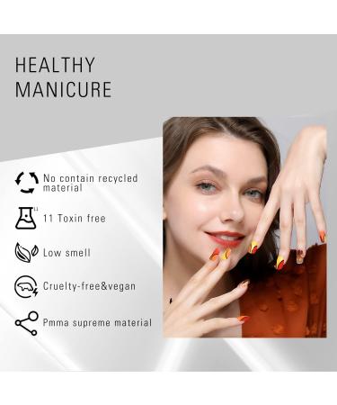 Aokitec 4-in-1 Fake Nail Tips Gel Kit with UV LED Lamp - 504 Coffin Nails, Glue, Clipper, File | Nail Art DIY Set - Buy Online on GoSupps.com