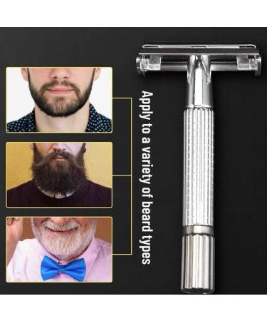 Aiweijia Double Edge Safety Razor Reusable Manual Stainless Steel Shaver Rust-proof Shaving for Men Wet Shaving Barber Beard - Buy Online on GoSupps.com