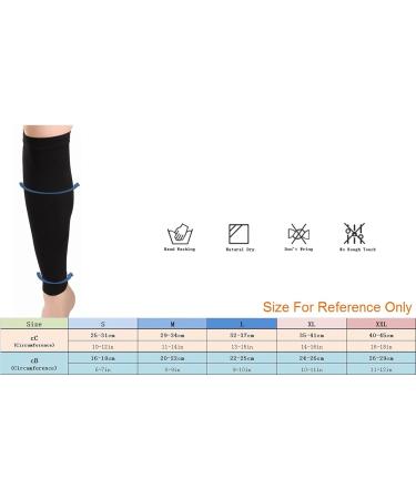 Premium Compression Recovery Calf Sleeves | 20-30mmHg Support for Leg Pain Relief | Sports Running & Shin Splints | Small Black HXT003BS - Buy Online on GoSupps.com