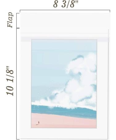 Golden State Art 8x10 Acid-Free Crystal Clear Sleeves - Pack of 100 for Photo Framing Mats/ Mattes - Buy Online on GoSupps.com