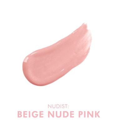 Beauty For Real Nudist Lip Gloss - Beige Nude Pink, Non-Sticky Plumping & Hydrating Gloss with Marine Collagen - 0.15 fl oz - Buy Online on GoSupps.com