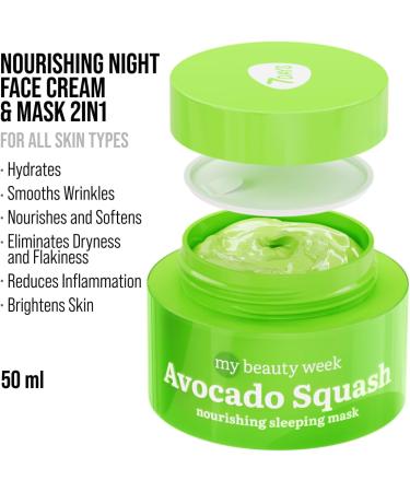 7Days Nourishing Anti-Aging Face Mask - Korean Skincare With Avocado Oil And Shea Butter - Face Moisturizer - Korean Night Beauty Mask - Nighttime Facial Mask - Buy Online on GoSupps.com