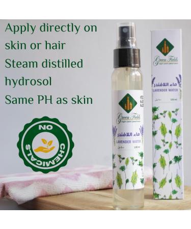 Green Fields Lavender Hydrosol - 100% Pure and Natural Soothing Floral Water for Skin and Aromatherapy - 100ml - Buy Online on GoSupps.com
