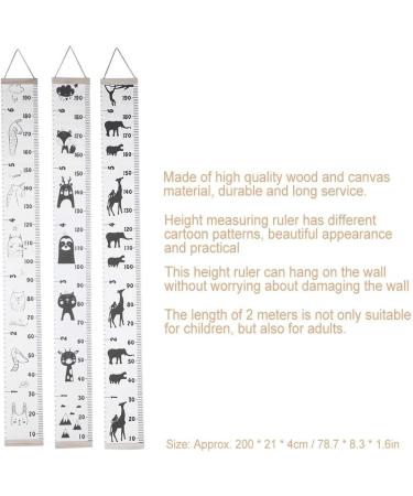 Growth Chart for Children Wood Wall Hanging Kid Height Measuring Ruler Room Home Decoration(B) - Buy Online on GoSupps.com