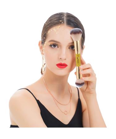 Ducare Double-Sided Kabuki Makeup Brush - Synthetic Hair Foundation & Rouge Powder Brush for Cream & Powder - International Shipping Available - Buy Online on GoSupps.com