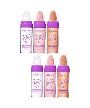 FOMIYES 6 Pcs Highlight Pat Powder Face Highlighter Face Powder Loose Glitter Makeup Supply Cosmetic Girl 1 count (Pack of 1) Assorted Colorx2pcs