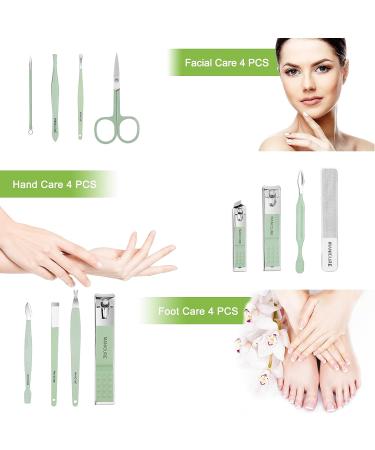 Nail Clipper Set-12pcs Manicure Kit | Portable Professional Pedicure Tools- Green WEKEY 12PCS-A - Buy Online on GoSupps.com
