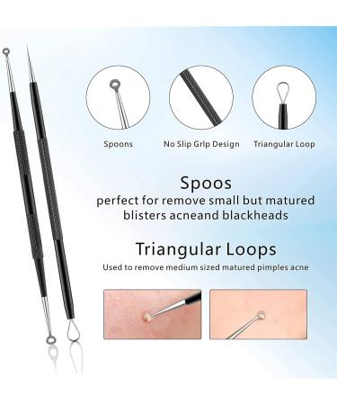 Pimple Popper Tool Kit 11 Pcs - Blackhead Remover and Pimple Extractor Tools with Metal Case for Quick and Easy Removal of Blackheads, Pimples, Whiteheads, Zits - Facial and Nose Care - Buy Online on GoSupps.com