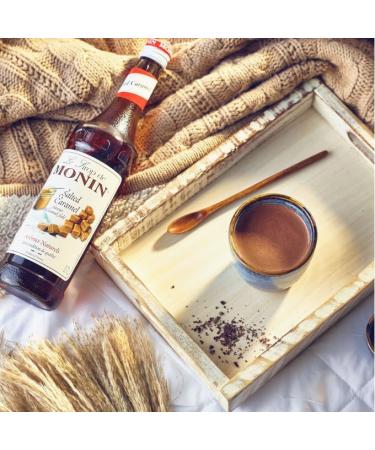 MONIN - Salted Caramel Syrup and White Chocolate Assortment for Coffee Cappuccino Latte and Hot Chocolate - Natural Flavours - 2 x 70cl - Buy Online on GoSupps.com