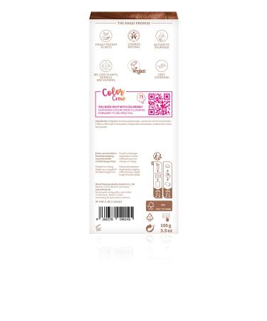 Khadi Light Brown Plant Hair Color - Natural Vegan & 100% Vegetable | Warm Deer Brown with Reddish Reflexes | 100g Pack - Buy Online on GoSupps.com