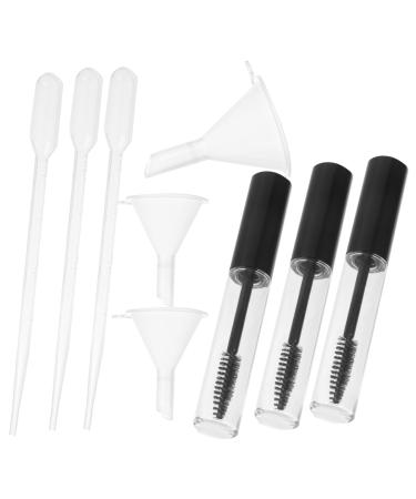 HAPINARY 3Pcs Transfer Pipettes Lip Gloss Bottle Eyelash Cream Container Funnel Mascara Air Traffic Control With Cover