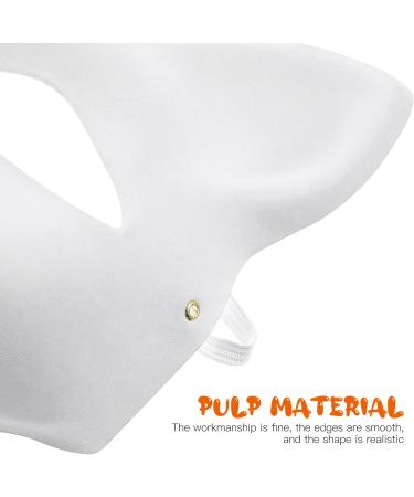 Holidyoyo Cat Mask - 3 Pieces White DIY Half-Face Masks for Halloween Cosplay & Maskerade Parties | Therian-Masks - Buy Online on GoSupps.com