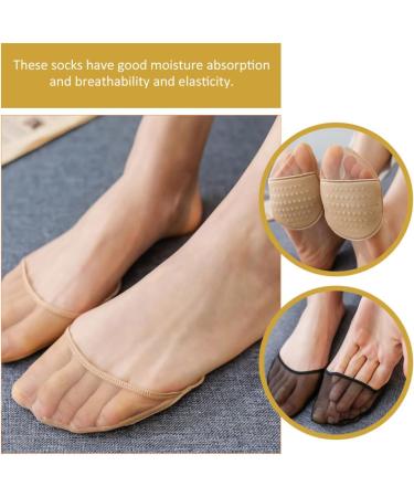 4 Pairs Breathable Half Toe Socks with Metatarsal Pads High Heel Protectors & Ballet Sock Accessories for Women - Buy Online on GoSupps.com