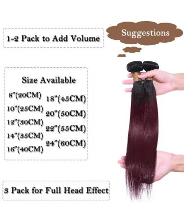Buy Sego 18 Brazilian Human Hair Bundles - 100% Unprocessed Body Wave Virgin Extensions in Natural Black & Wine Red for International Shipping - Buy Online on GoSupps.com