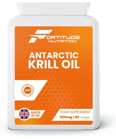 High Strength Krill Oil Capsules | Omega 3 EPA DHA Astaxanthin | Eco Harvested Superba Antarctic Krill Oil 500mg 60 Softgels - Buy Online on GoSupps.com