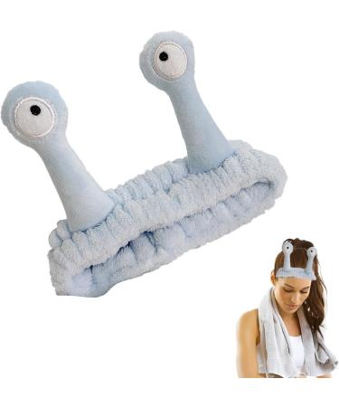 Snail Eye Headband - Ultra Absorbent Skincare Head Bands Face Wash Headbands | Flannel Cephalopod View Headband Makeup Shower Facial Skincare Headband Spa Hair Bands for Women Girls blue - Buy Online on GoSupps.com