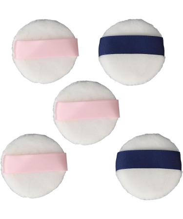 Round Powder Puff Loose Powder Puff 5pcs Washable Skin Friendly for Woman for Home Travel Office - Buy Online on GoSupps.com
