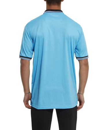 Men's Polo Referee Shirt - Baseball & Softball Official Umpire Jersey - Light Blue, Medium - Buy Online on GoSupps.com