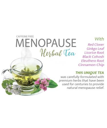 Menopause Tea for Hot Flashes - 100% Natural Herbal Blend with Black Cohosh, Red Clover & Cinnamon - Caffeine-Free Support for Menopausal Symptoms - 1 Bag - Buy Online on GoSupps.com