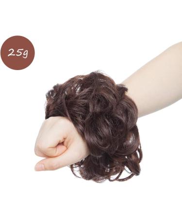Reddish Brown Updo Ponytail Hair Extension Scrunchie | Curly Wavy Bun Hairpiece for Women - 25g - Buy Online on GoSupps.com
