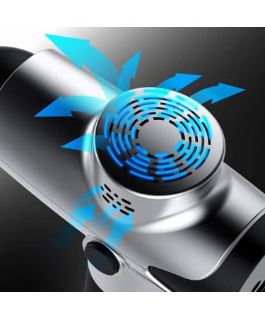 Fascia Gun - Deep Tissue Muscle Relaxant Massage Device | Full Body Meridian Gun in Blue Black Silver & Red - Effective Fitness Recovery - Buy Online on GoSupps.com
