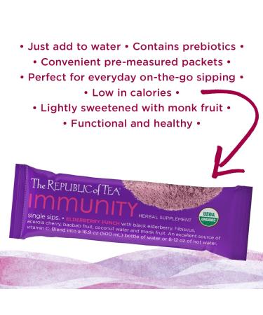 The Republic of Tea Immunity Nectarine Honey Orangeade Single Sips - 6 Packets - Buy Online on GoSupps.com