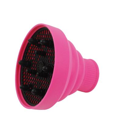 Pzuryhg Hair Dryer Attachment - Heat Resistant Silicone Hair Dryer Vent Hood Foldable | Soft Blow Dryer Accessory Multifunctional Hair Styling Supplies for Girls pink