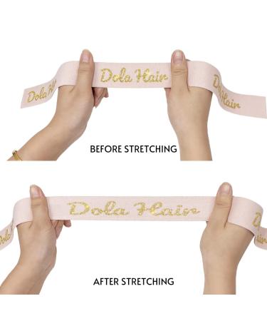 Dolahair 4PCS Sparkle Glitter Lace Melting Wig Bands | Luxury Gold Embroidery Elastic Edges | Adjustable No Slip Wig Band for Edges | Salon Quality Wig Accessories - Buy Online on GoSupps.com